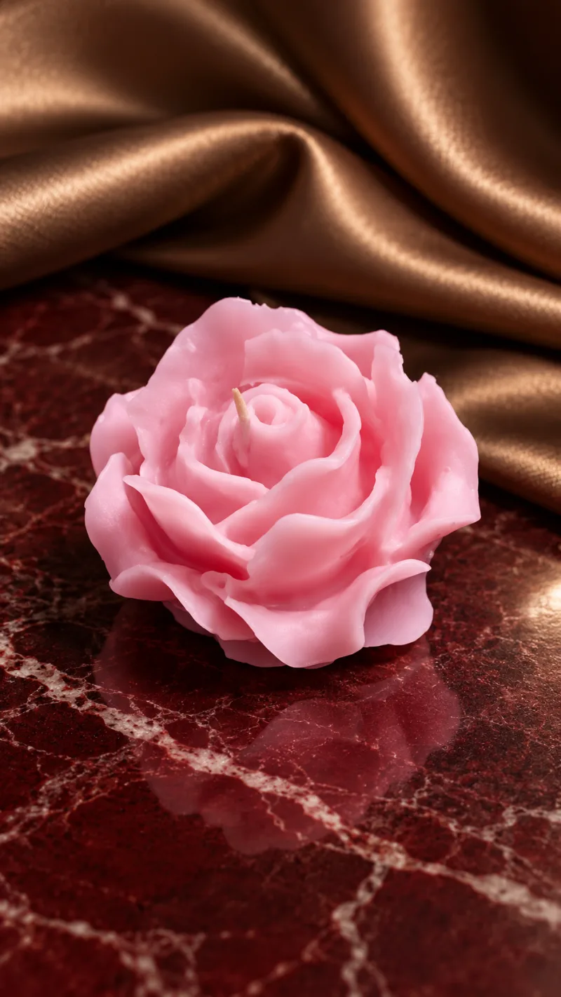 Small Rose Wax Candles
